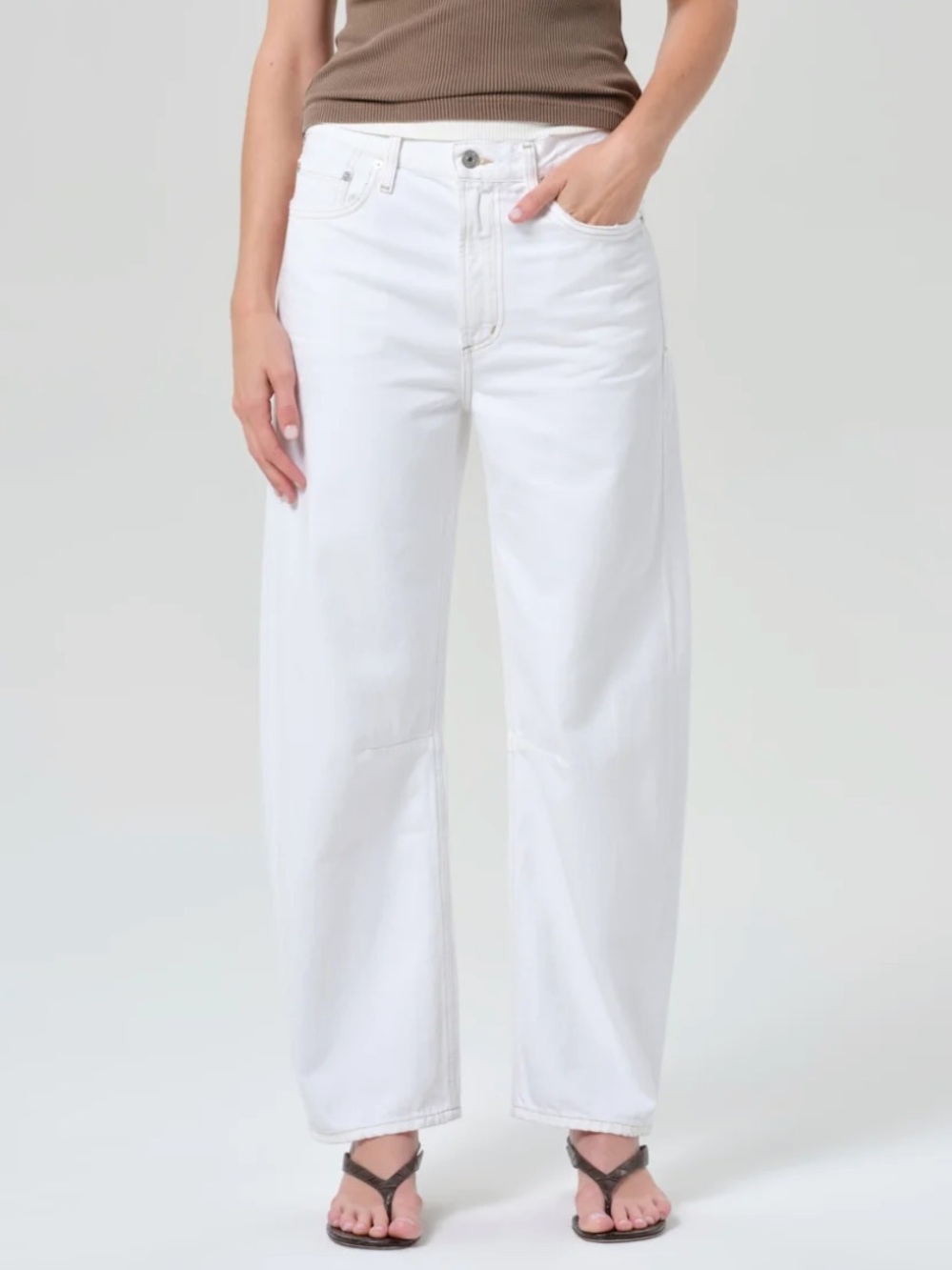 Citizens of Humanity Miro Relaxed Jeans in Soft White